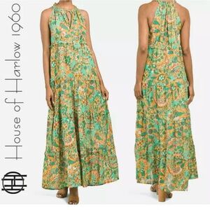 House of Harlow 1960 Green and Yellow Halter Sundress NEVER WORN, LOVE!!